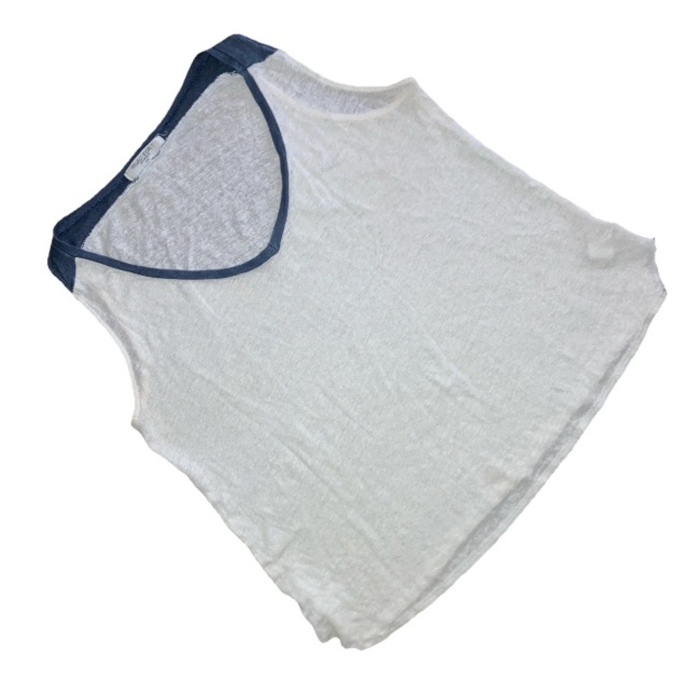 Project Social T Urban Outfitters Soft Linen Tank Top Women’s Small White Blue